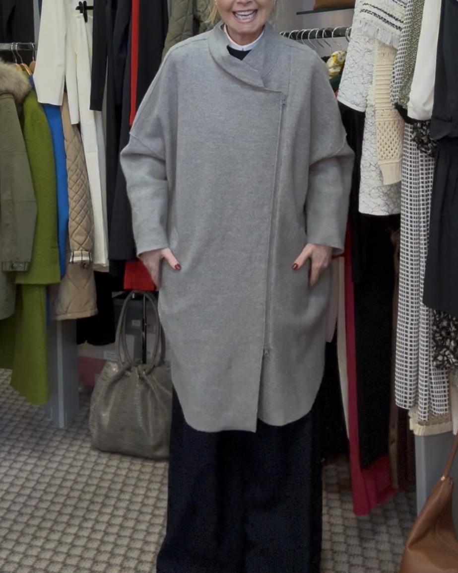 OSKA Boiled Wool Coat Size M Naphisa Designer Resale