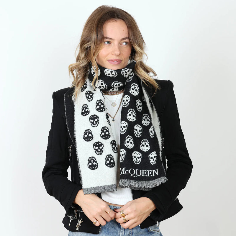 ALEXANDER MCQUEEN Reversible Wool Scarf