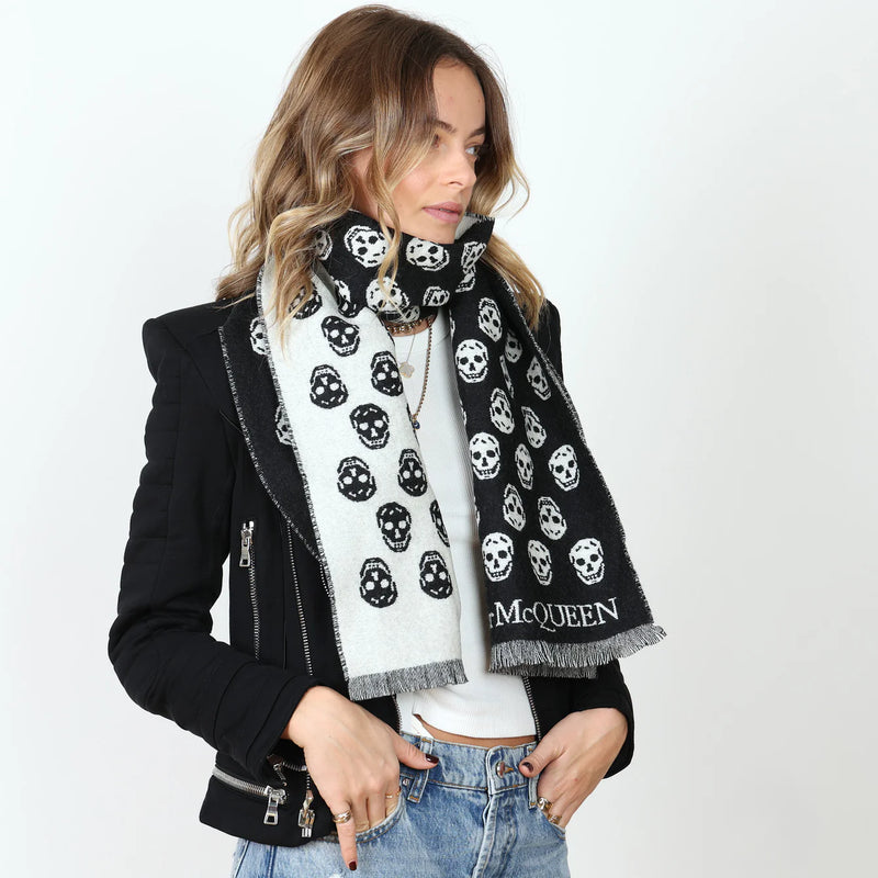 ALEXANDER MCQUEEN Reversible Wool Scarf