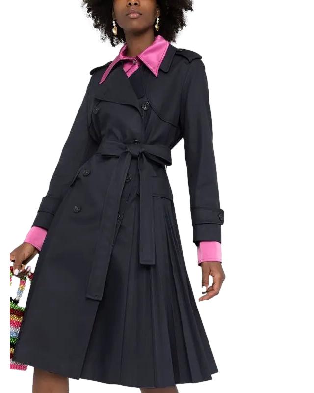 RED VALENTINO Trench Coat With Pleated Sides Size M