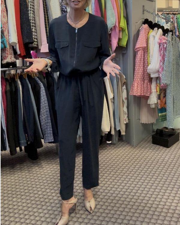DKNY PURE Silk Jumpsuit Size M