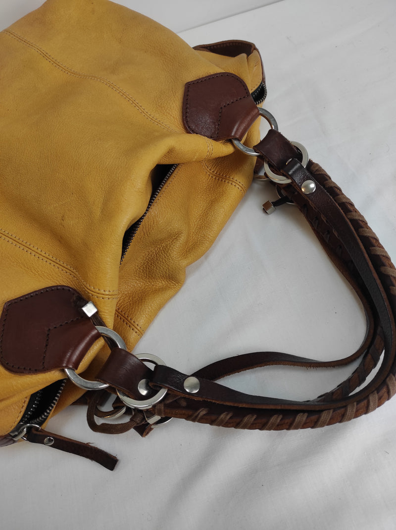 PAURIC SWEENEY Mustard/ Tan Trim Handle Bag