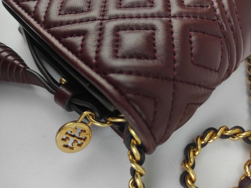 TORY BURCH Oxblood Quilted Bag Crossbody