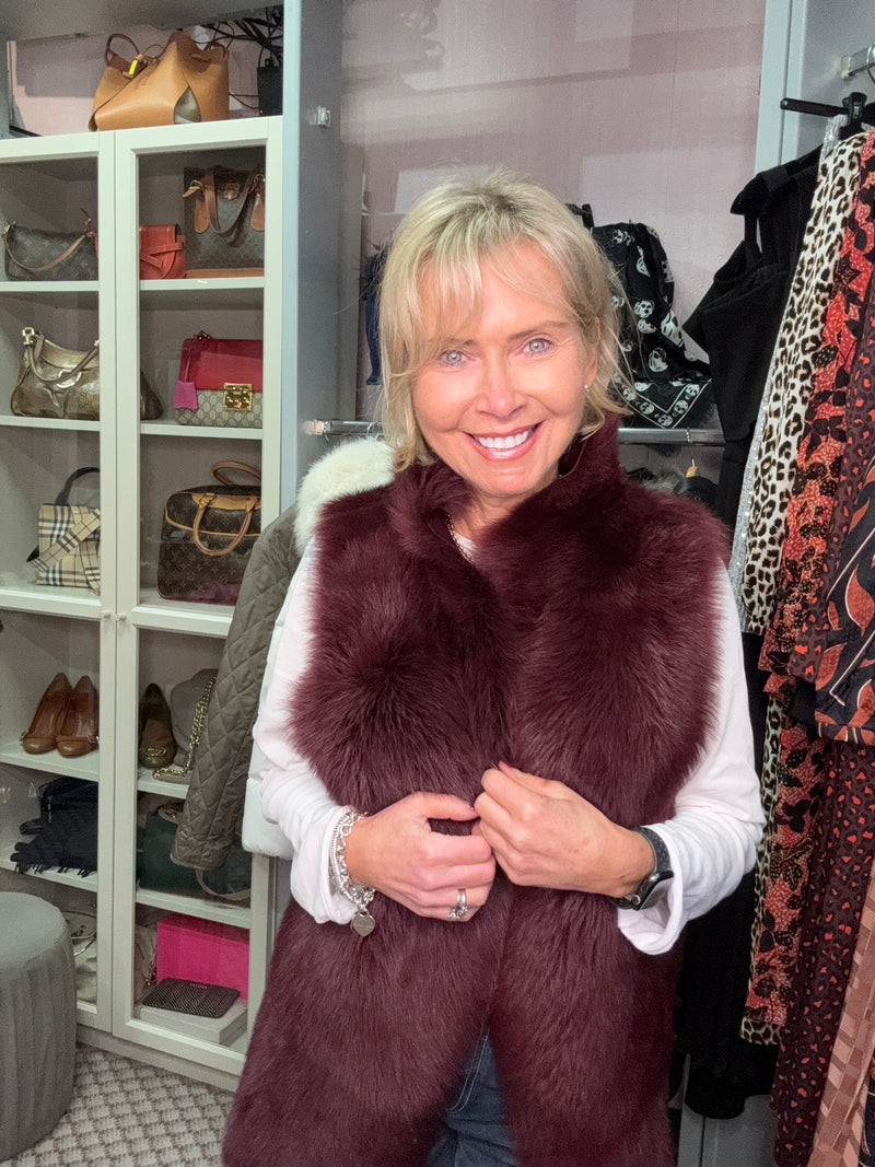 WHISTLES Sheepskin Reversible Gilet Size S/M