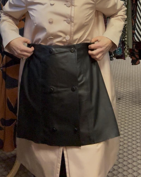 TED BAKER Leather Skirt Size M