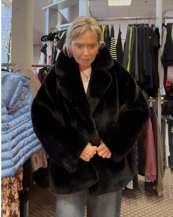 STAND STUDIO Black Coat Size M