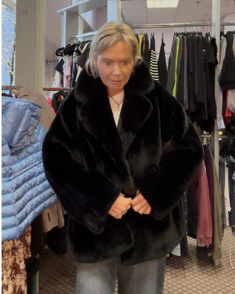 STAND STUDIO Black Coat Size M