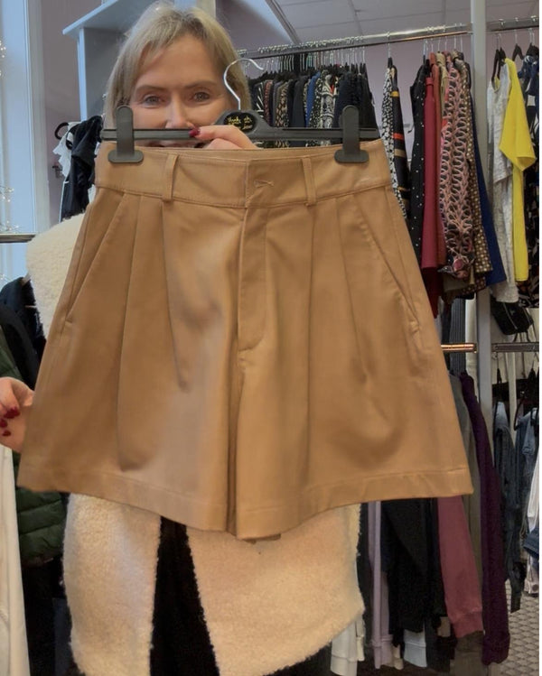 RED VALENTINO Leather Shorts Size S