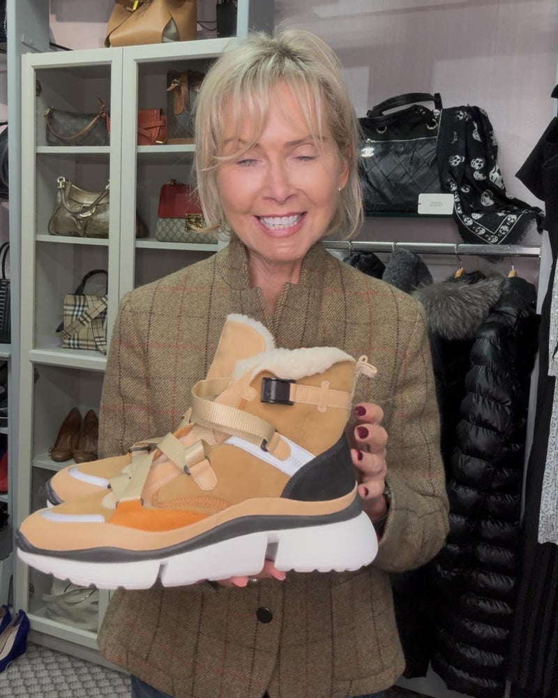 CHLOÉ High-Top Sneakers Size UK 8