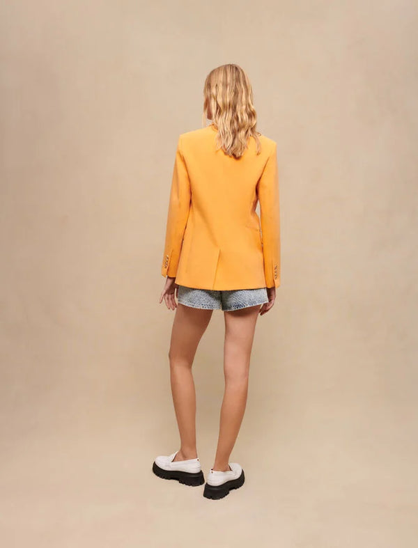 MAJE Orange Suit Blazer Size 38