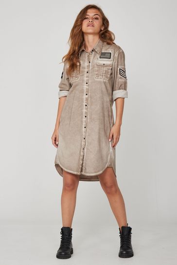 NÜ Denmark

Khaki Military Style Shirt Dress