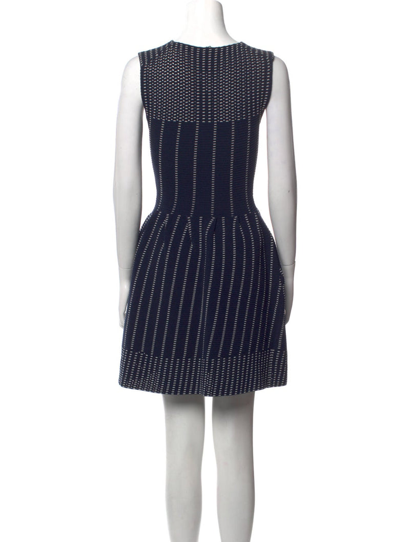 MAJE Navy White Ribbed Dress Size US1