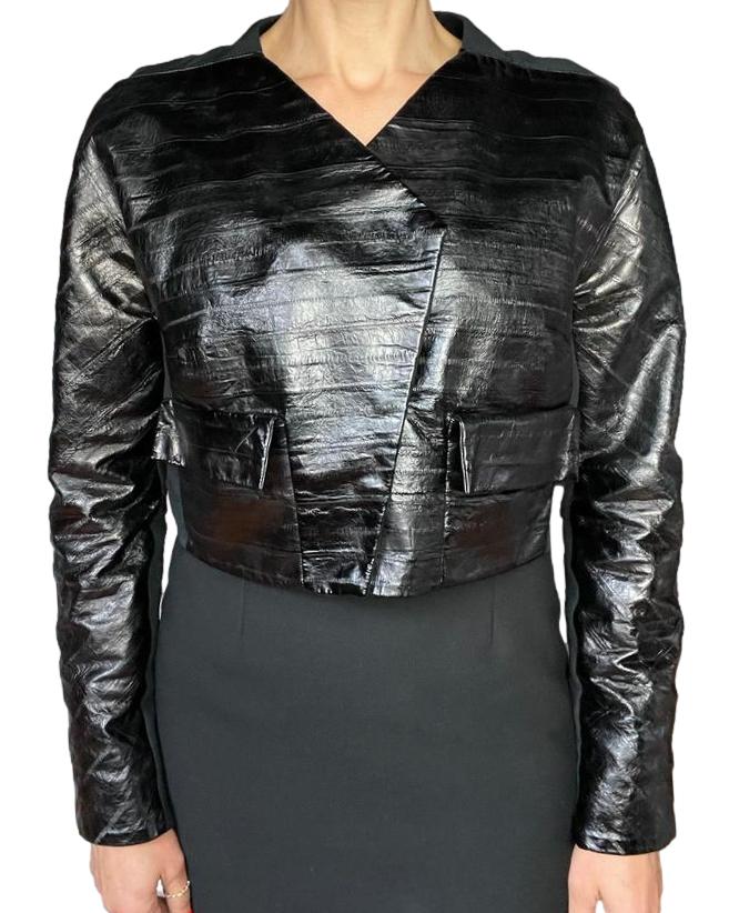 ROLAND MOURET Leather/Fabric Jacket Size L