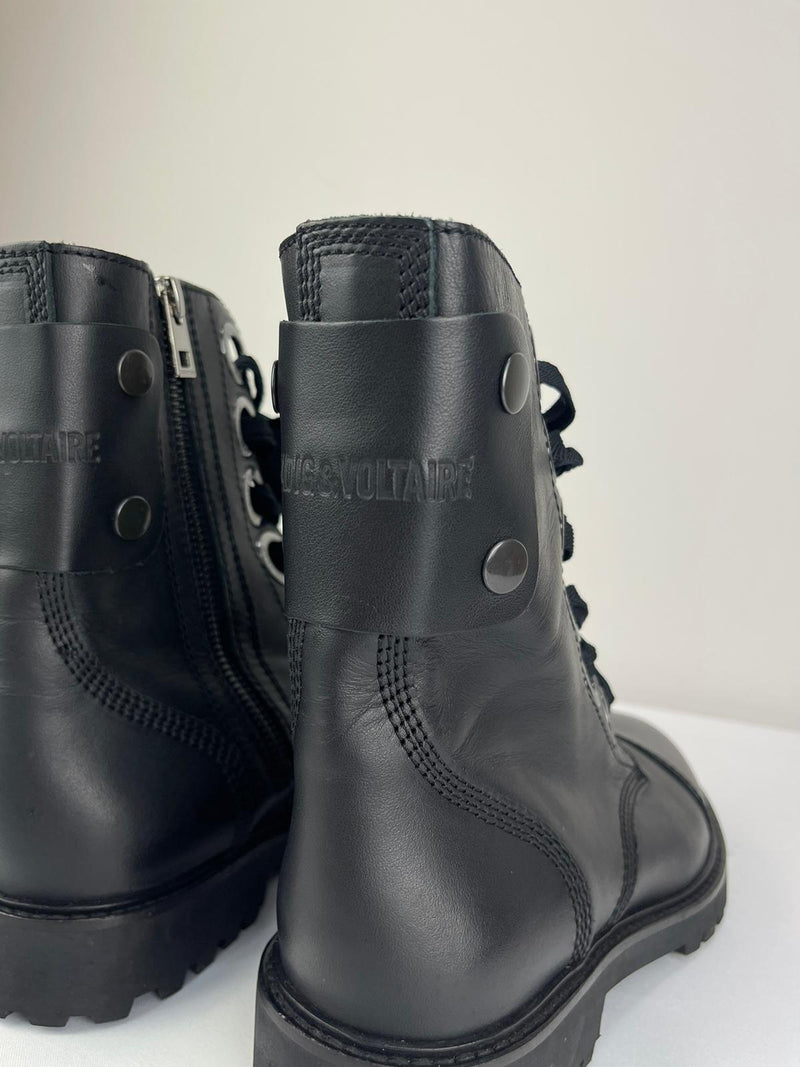 ZADIG & VOLTAIRE Combat Boots Size 3 UK
