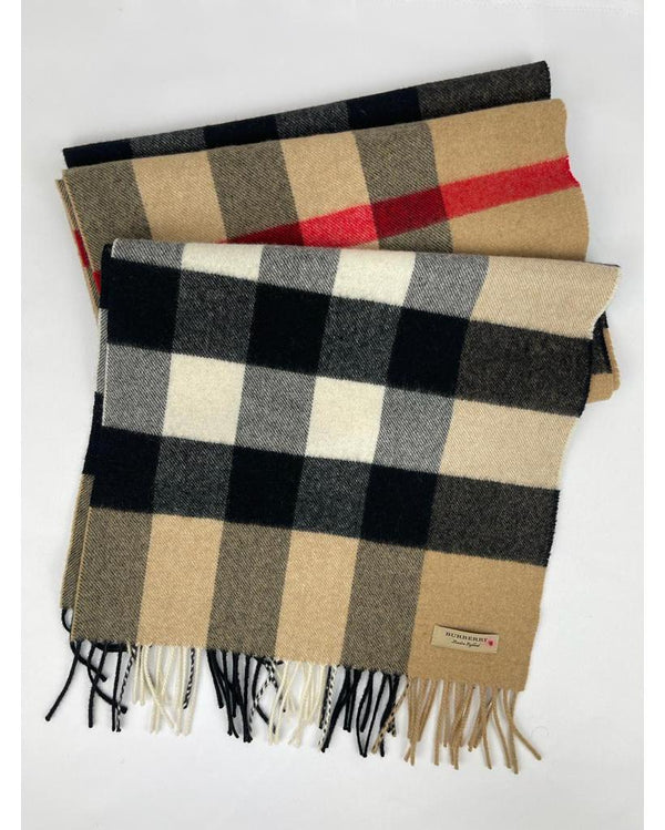 BURBERRY Cashmere Check Scarf
