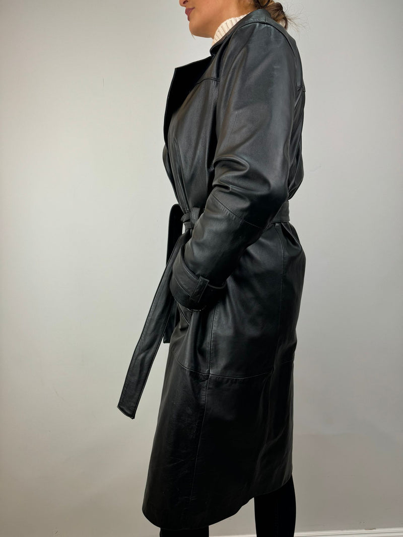 DEADWOOD Leather Coat Size L