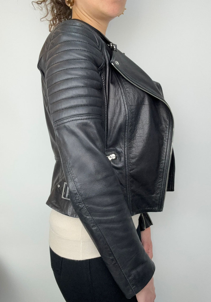 KAREN MILLEN Leather Jacket Size XS