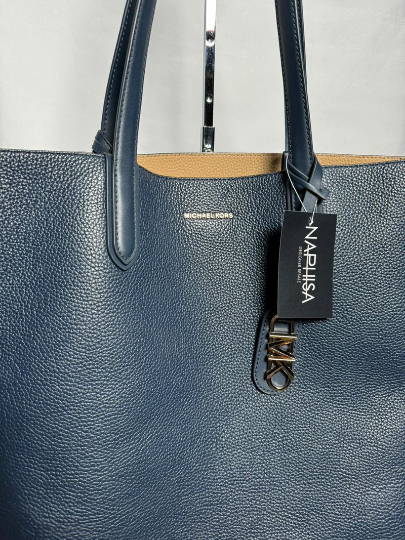 MICHAEL KORS Navy/Camel Reversible Shopper Bag