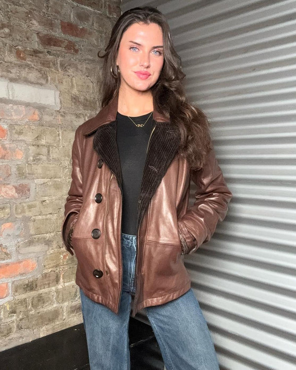 DOLCE & GABBANA Leather Jacket Size S/M