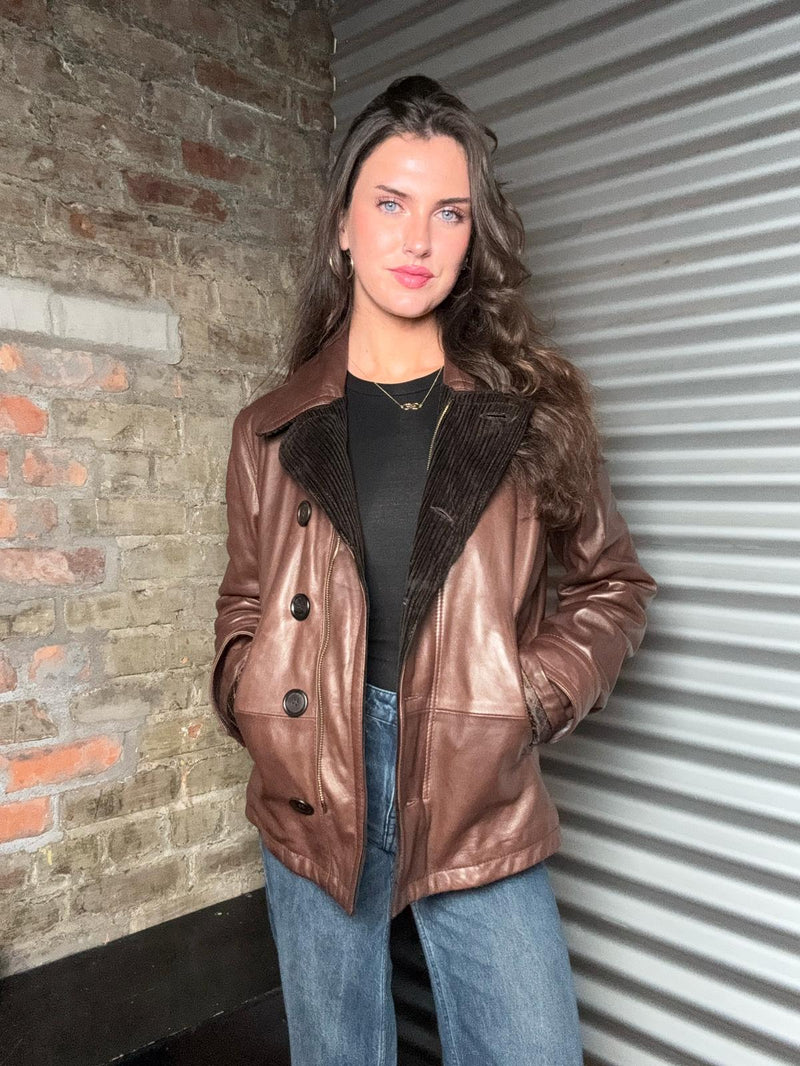 DOLCE & GABBANA Leather Jacket Size S/M