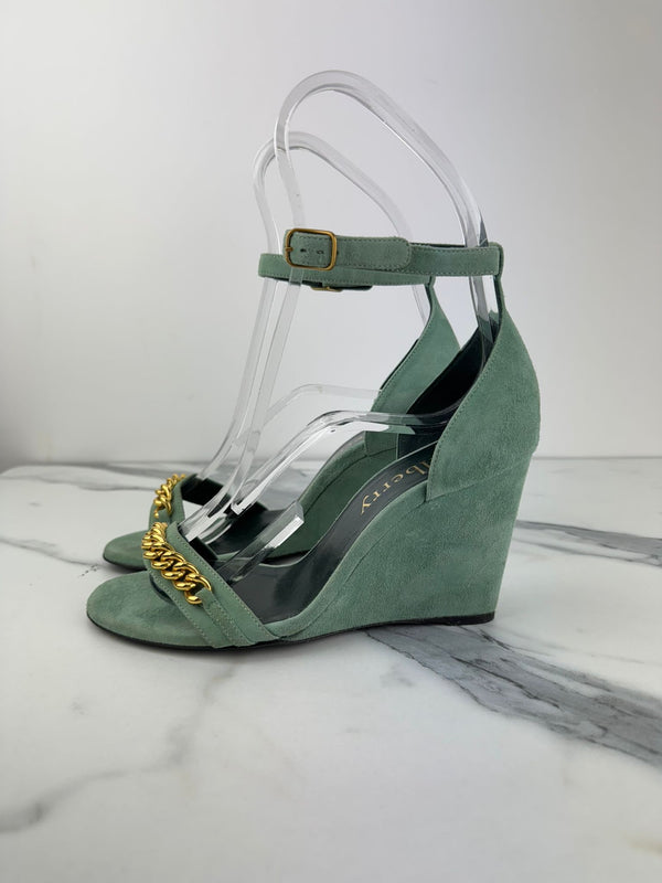 MULBERRY Ankle Strap Wedges Size UK 4