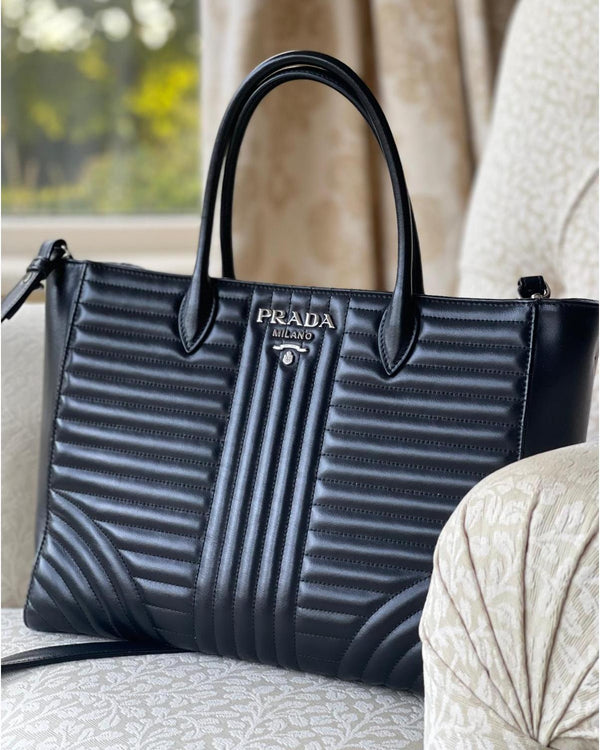PRADA Diagramme Handle/Crossbody Bag