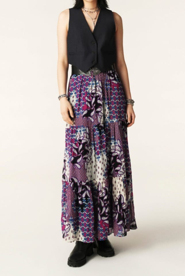 BASH Silk Blend Skirt Size M