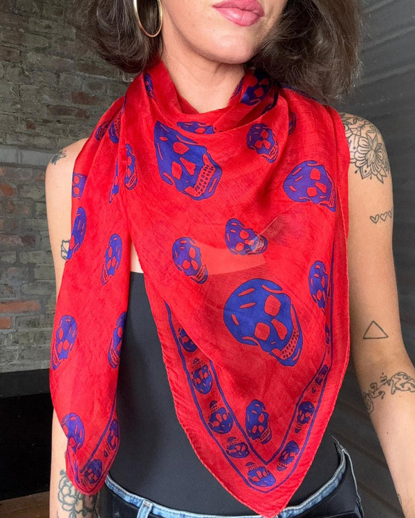 ALEXANDER MCQUEEN Skull Print Scarf
