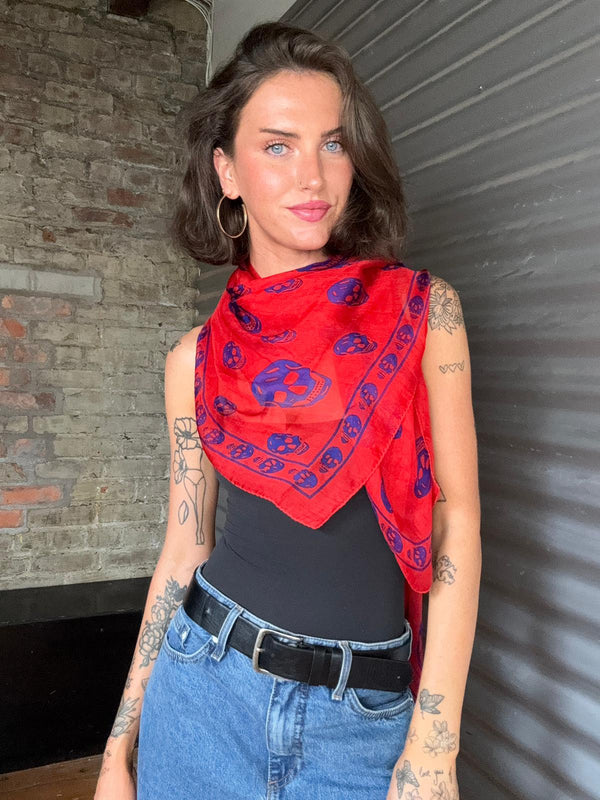 ALEXANDER MCQUEEN Skull Print Scarf