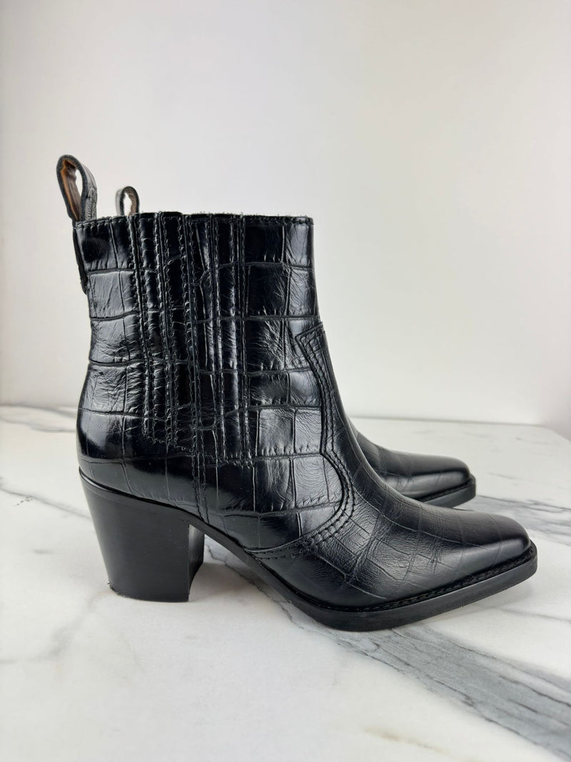 GANNI Ankle Boots Size UK 4