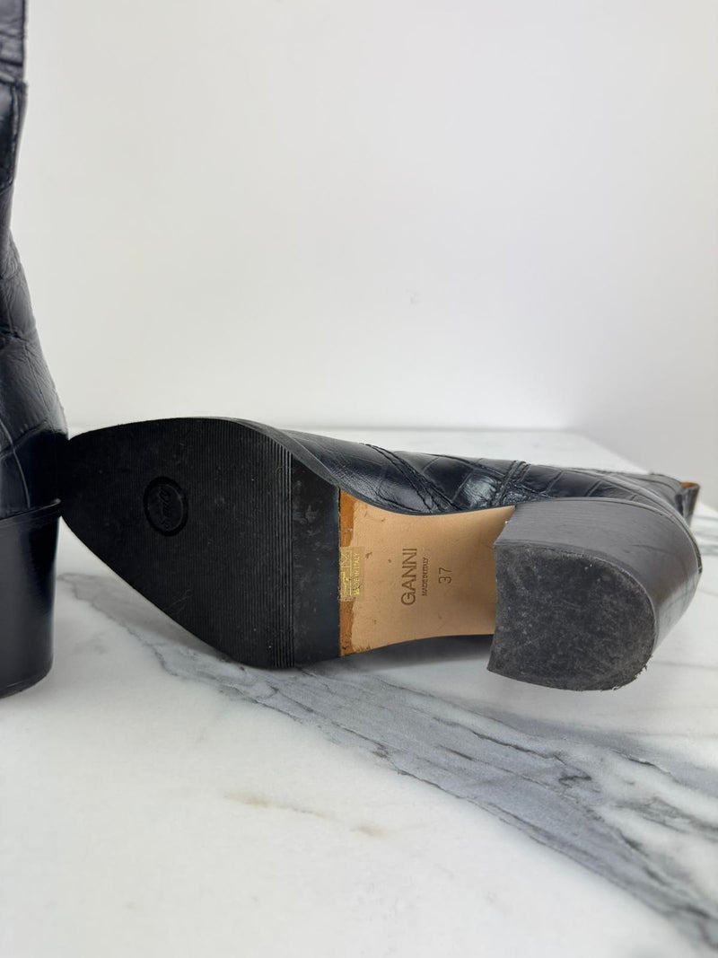 GANNI Ankle Boots Size UK 4