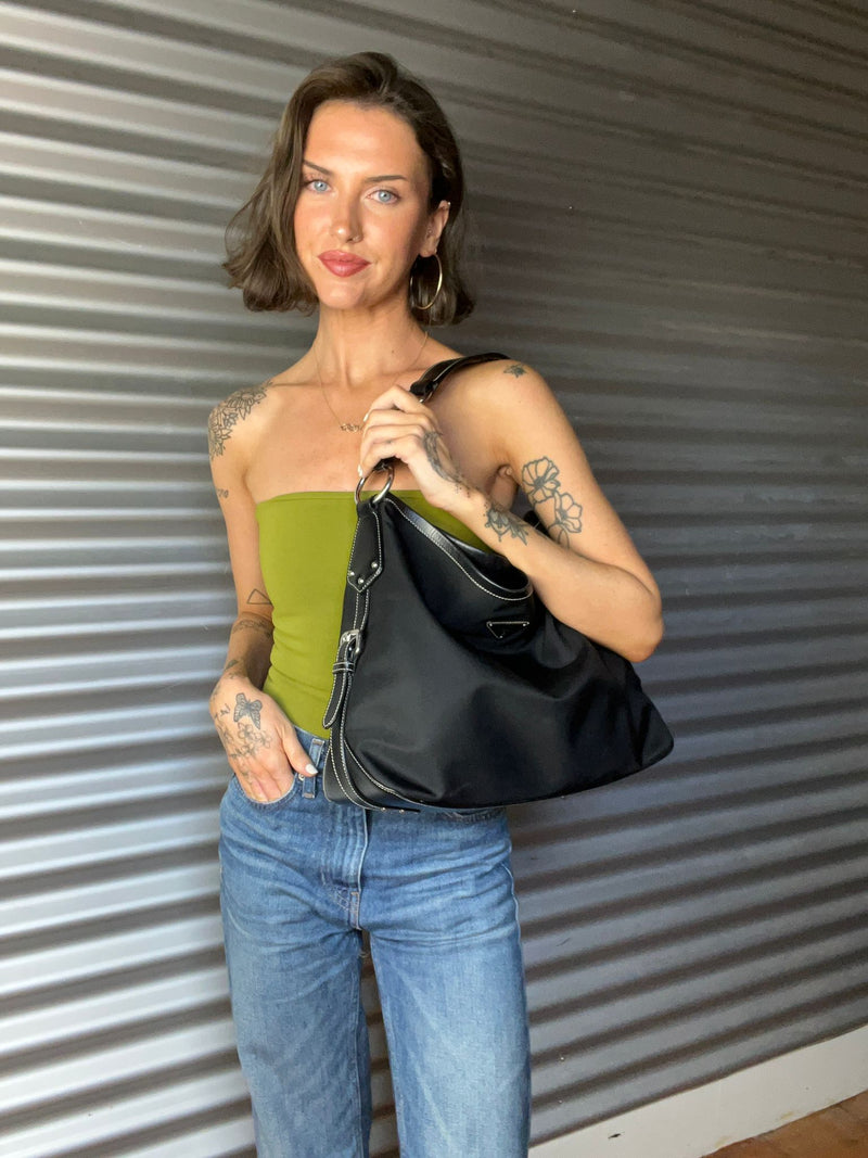 PRADA Tessuto Nylon Hobo Bag