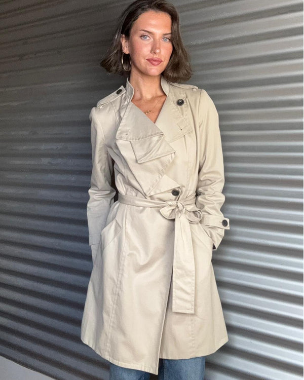 DIANE VON FURSTENBERG Trench Coat Size S