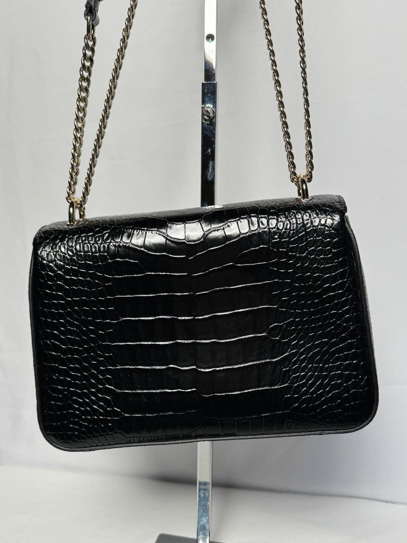 JIMMY CHOO Croc Embossed Crossbody Bag