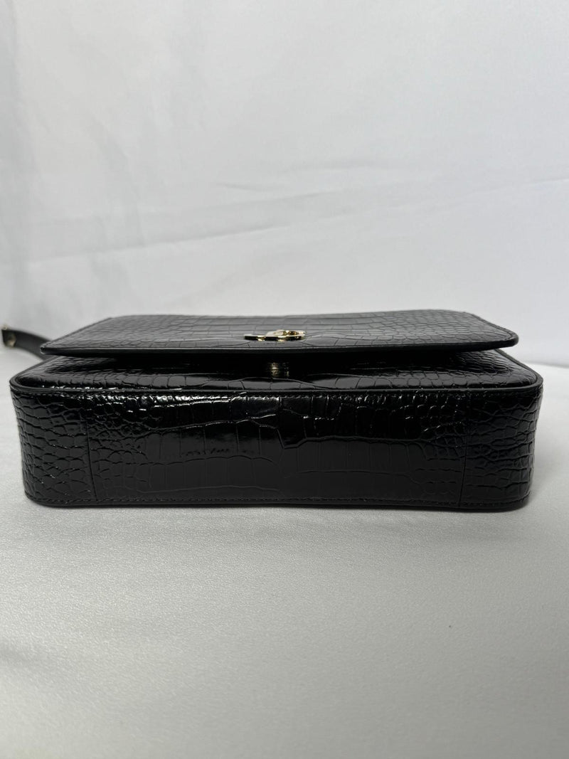 JIMMY CHOO Croc Embossed Crossbody Bag