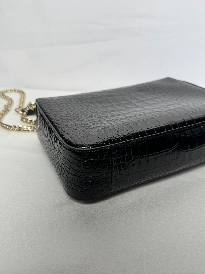 JIMMY CHOO Croc Embossed Crossbody Bag