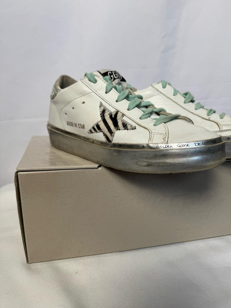 GOLDEN GOOSE Hi Star Sneakers Size 34