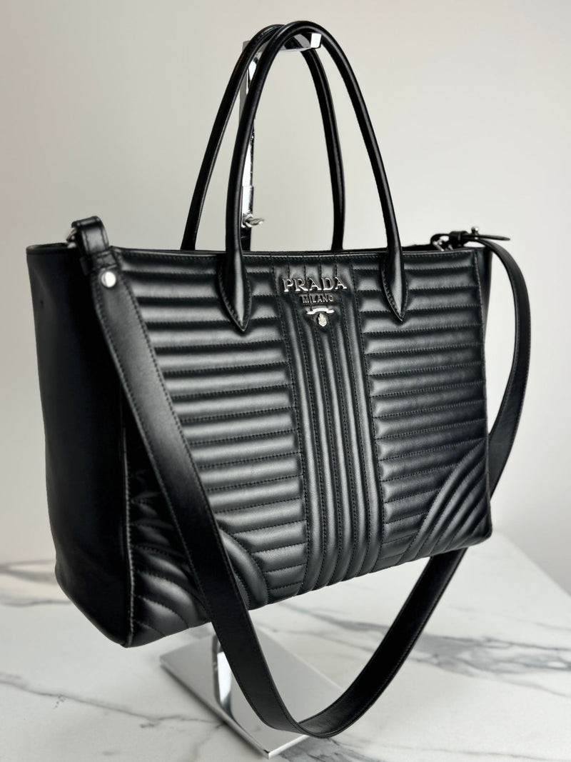 PRADA Diagramme Handle/Crossbody Bag