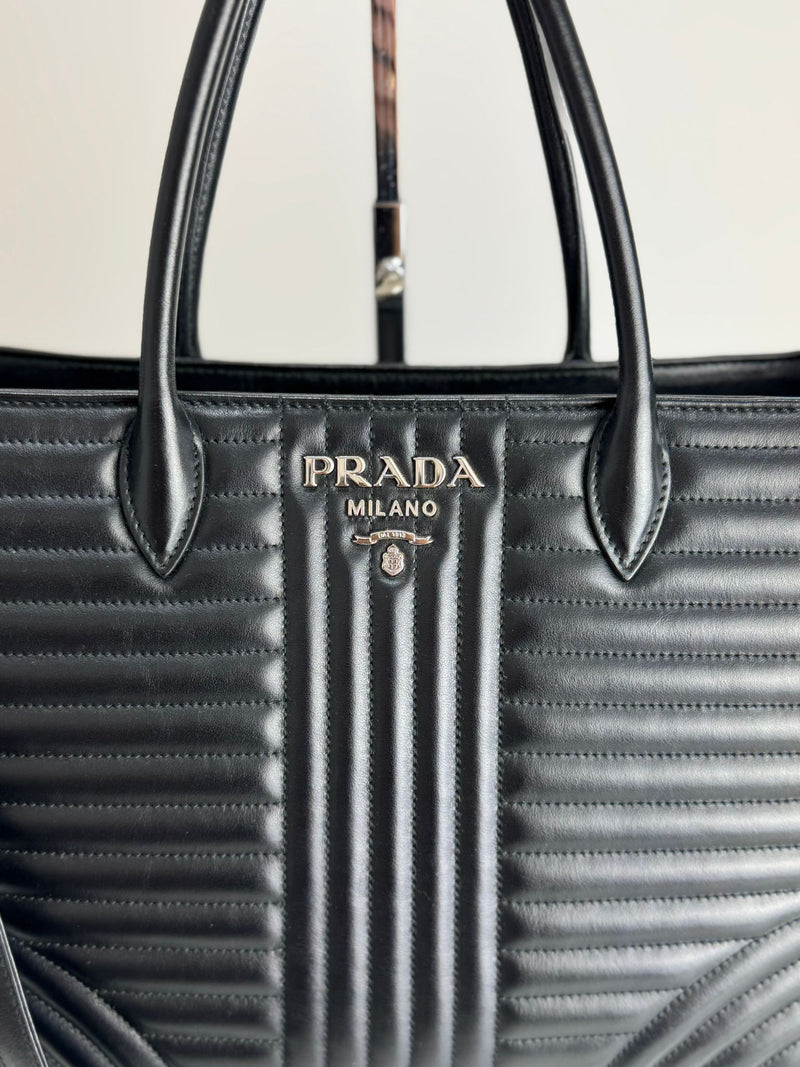 PRADA Diagramme Handle/Crossbody Bag