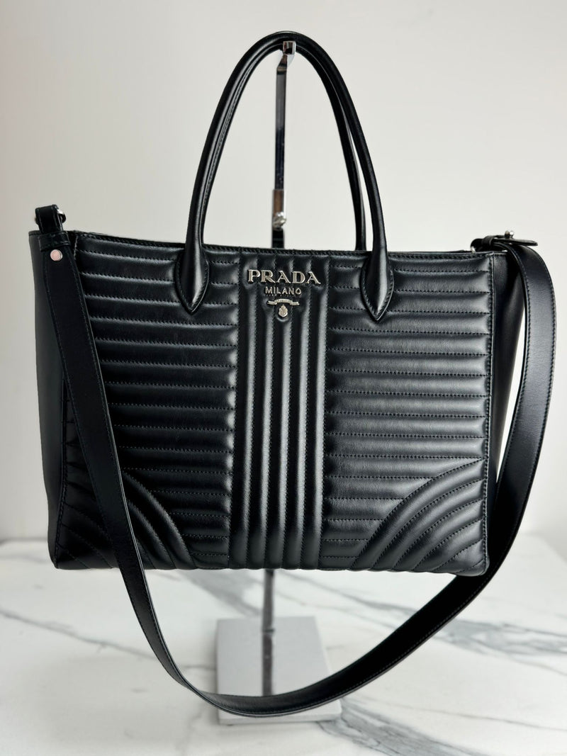 PRADA Diagramme Handle/Crossbody Bag