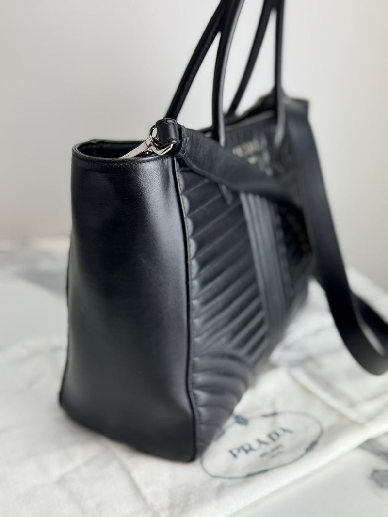 PRADA Diagramme Handle/Crossbody Bag