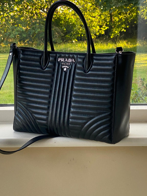 PRADA Diagramme Handle/Crossbody Bag