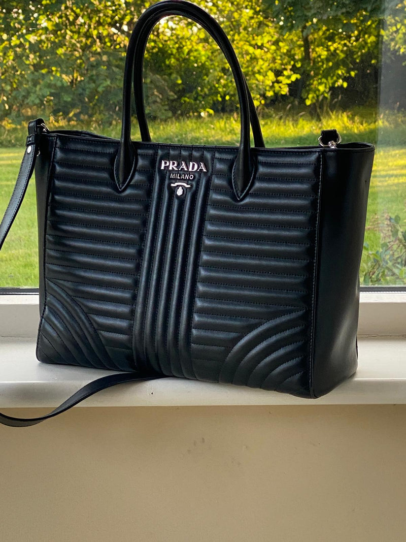 PRADA Diagramme Handle/Crossbody Bag