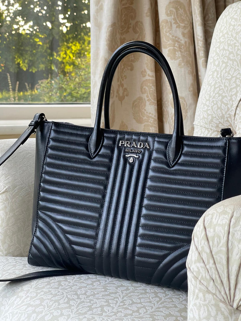 PRADA Diagramme Handle/Crossbody Bag
