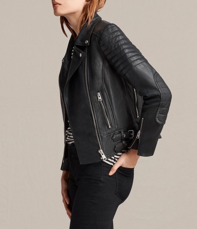 ALL SAINTS Leather Biker Jacket Size XS/S