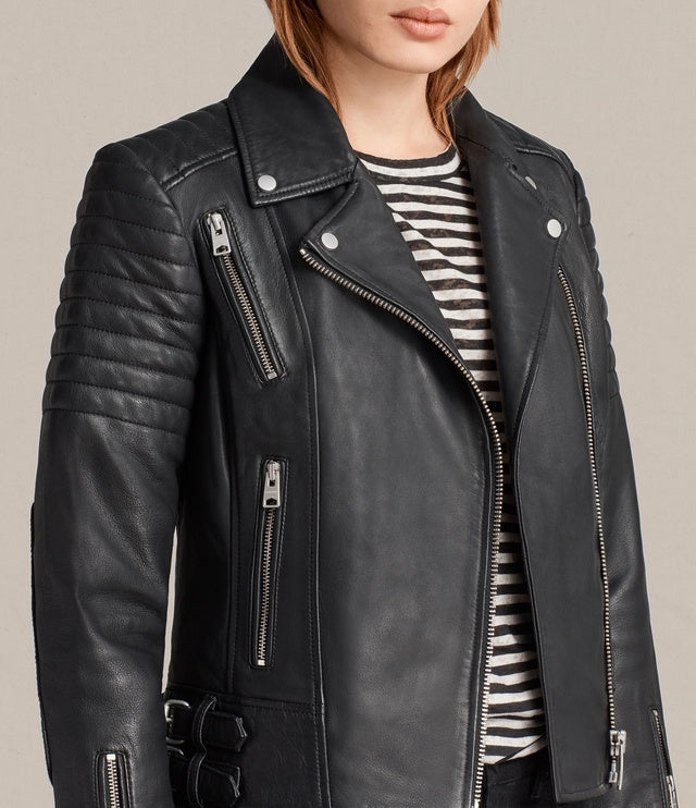 ALLSAINTS Leather Biker Jacket Size XS/S