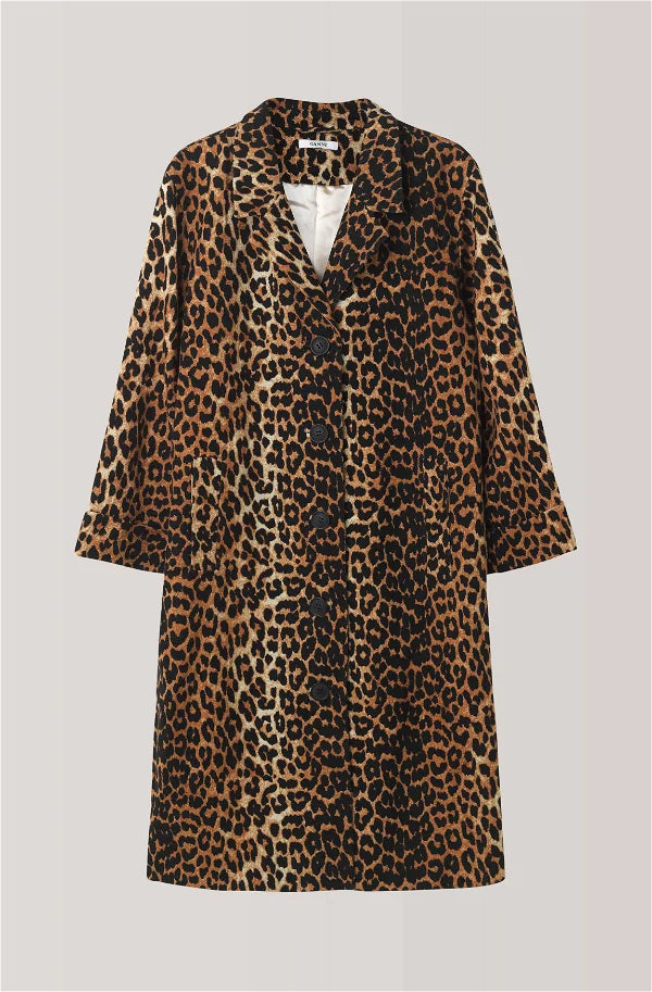 GANNI Leopard Coat Size XS/S