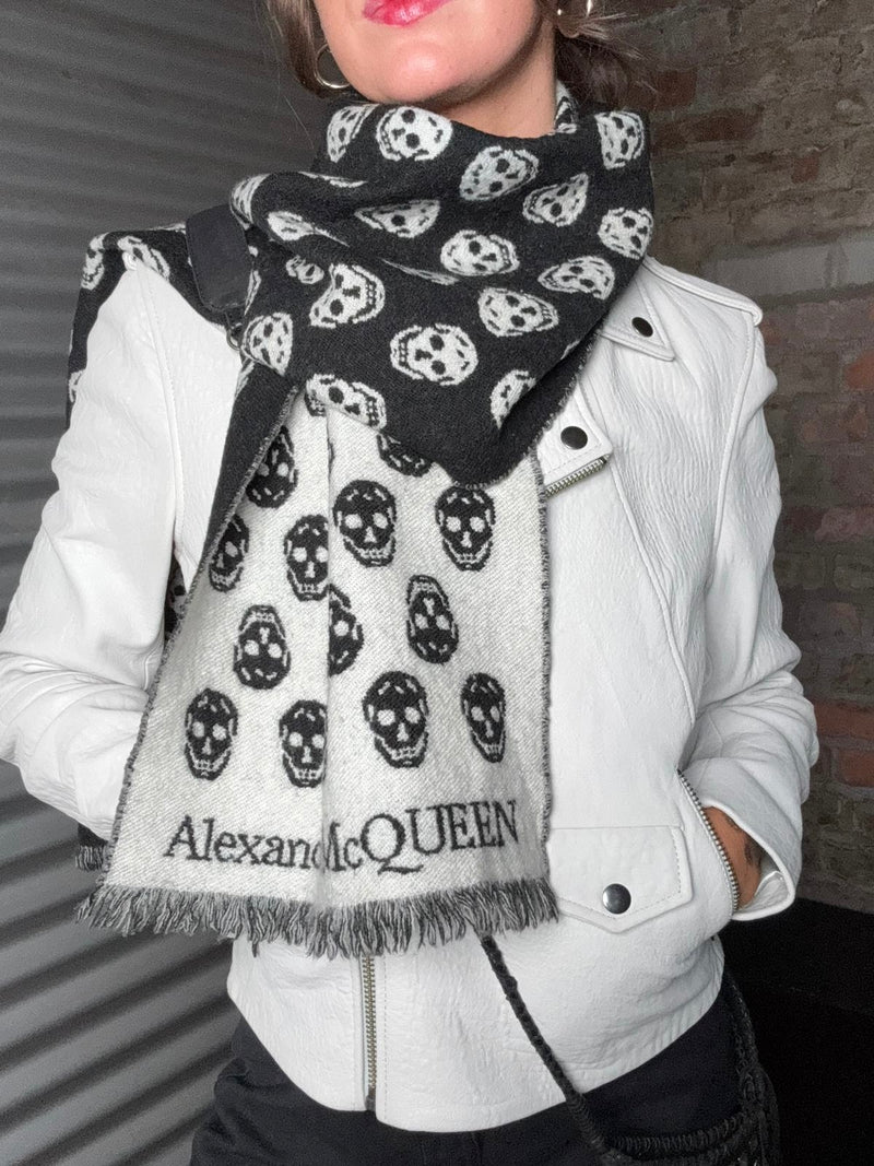 ALEXANDER MCQUEEN Reversible Wool Scarf