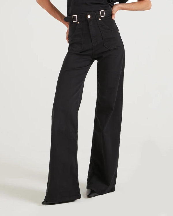 DONNA IDA Wide Leg Flared Jeans Size M