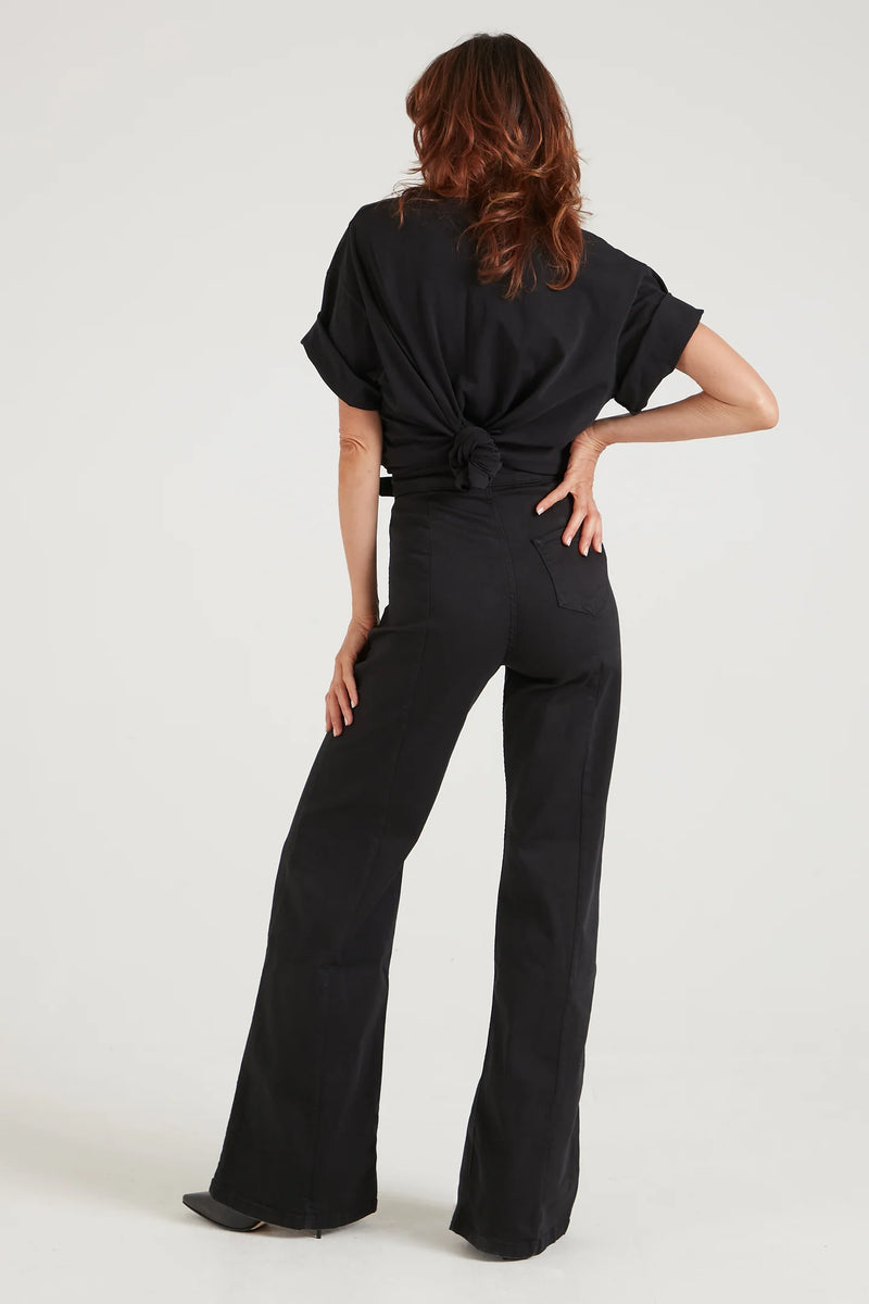 DONNA IDA Wide Leg Flared Jeans Size M